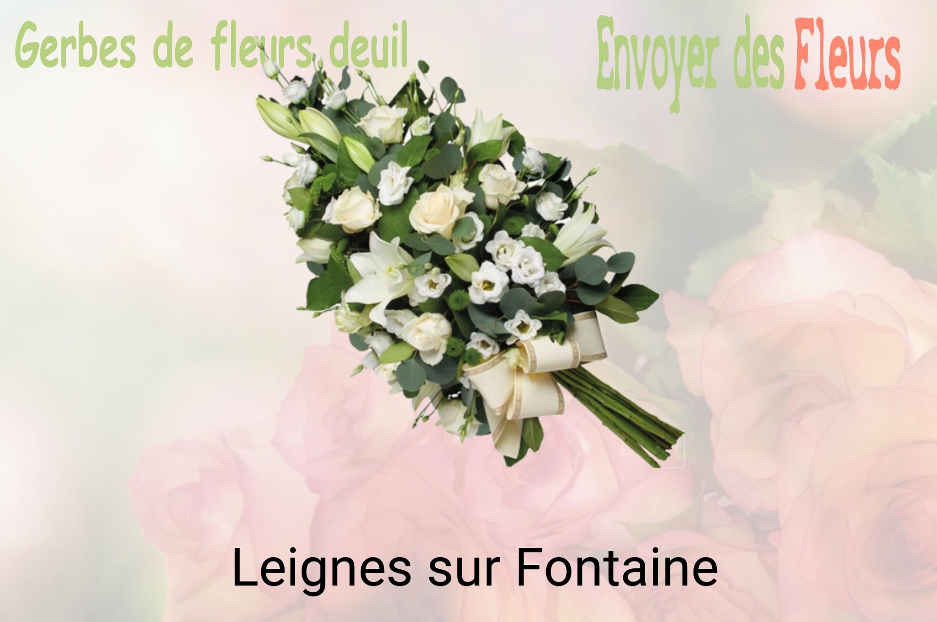 Gerbe de fleurs de deuil livrée à Leignes-sur-Fontaine